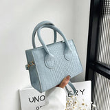 Crocodile Pattern PU Leather Crossbody Bags Women Chain Shoulder Handbags Mini P