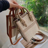 Straw Shoulder Bags Woven Vacation Crossbody Bag Casual Beach Totes Pouch