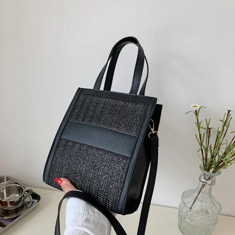 Straw Shoulder Bags Woven Vacation Crossbody Bag Casual Beach Totes Pouch