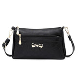 Diagonal PU Lychee Shoulder Crossbody Bag Multi-layer Casual Lady Bag