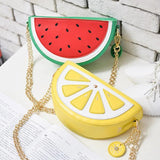Fruit Chain Shoulder Bag PU Leather Women Handbags