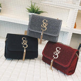 Women Glitter Envelope Clutch Bag Sparkling Party Evening Tassel Chain Crossbody