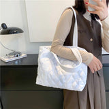 Winter Large Capacity Nylon Shoulder Bag Cotton Tote Bags