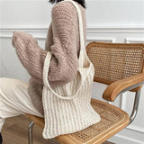 Women's Vintage Wool Shoulder Bag