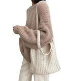 Women's Vintage Wool Shoulder Bag