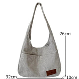 Large Capacity Canvas Handbag Women Shoulder Messenger Bag Female Handbag