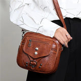 Crossbody Shoulder Bag Women Handbags PU Leather Purses Vintage Messenger Bags