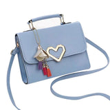 Square Bag Love Button PU Leather Bags For Lady One Shoulder Crossbody Bag