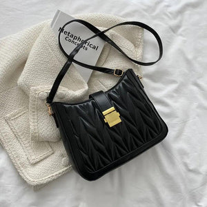 Casual Handbags For Women High Pu Leather Ladies Shoulder Bag Embroidery