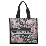Large Jacquard Embroidery Tote Bag Women Handbags Purse