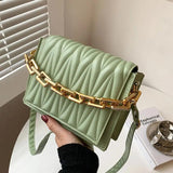 Summer Handbags Bag For Women High Soft Leather Style Shoulder Bag Pleated