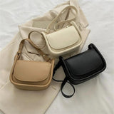 Solid Pu Leather Women Shoulder Bag Flap Female Crossbody Bags