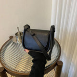 Solid Pu Leather Women Shoulder Bag Flap Female Crossbody Bags