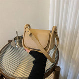 Solid Pu Leather Women Shoulder Bag Flap Female Crossbody Bags