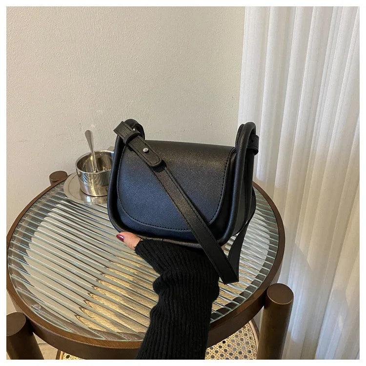 Solid Pu Leather Women Shoulder Bag Flap Female Crossbody Bags