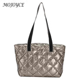 Rhombic Lattice Women Shoulder Bag Large Capacity Quilted Warm P