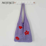 Beach Mesh Hollow Flower Woven Travel Bags Shoulder Bag