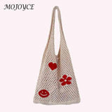 Beach Mesh Hollow Flower Woven Travel Bags Shoulder Bag