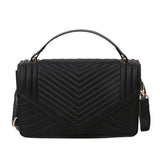 Soft Leather Crossbody Bag Retro Square Purses