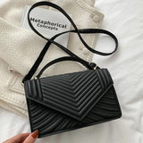 Soft Leather Crossbody Bag Retro Square Purses