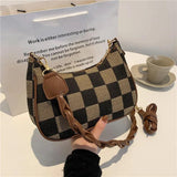 Small Canvas Handbag Vintage Zipper Shoulder Bag