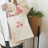 Quilted Women's Handbag Cotton Ladies Shoulder Crossbody Bag