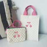 Quilted Women's Handbag Cotton Ladies Shoulder Crossbody Bag