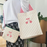 Quilted Women's Handbag Cotton Ladies Shoulder Crossbody Bag