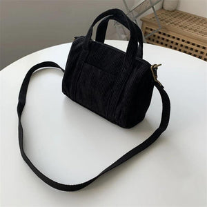 Women's Corduroy Shoulder Bag Canvas Handbag Totes Casual Purse