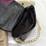 Quilted PU Leather Women Shoulder Bag Chain Purse Handbag Tote