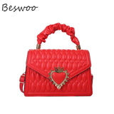 Women's Embossed Shoulder Bag with Top-handle