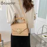 Women's Embossed Shoulder Bag with Top-handle