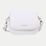 Small Leather Crossbody Bag Women Solid Flap Handbag Purse