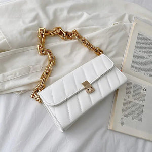 Chain Shoulder Bags for Women Texture Cover Type Shopping Bag