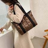 Winter Women Handbag Space Cotton Feather Down Bag Female Shoulder Crossbody