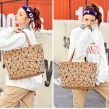 Cork Shoulder Bag Set Wood Grain Tote Chain Handbag