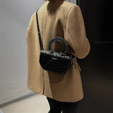 Female Grid Single Shoulder Cross-body Bag B325