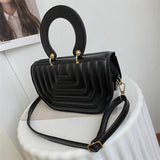 Female Grid Single Shoulder Cross-body Bag B325