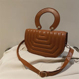 Female Grid Single Shoulder Cross-body Bag B325