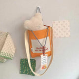 Letter Printed Canvas Messenger Bag for Kids