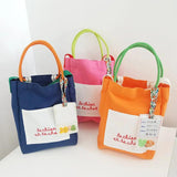 Letter Printed Canvas Messenger Bag for Kids