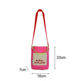 Letter Printed Canvas Messenger Bag for Kids