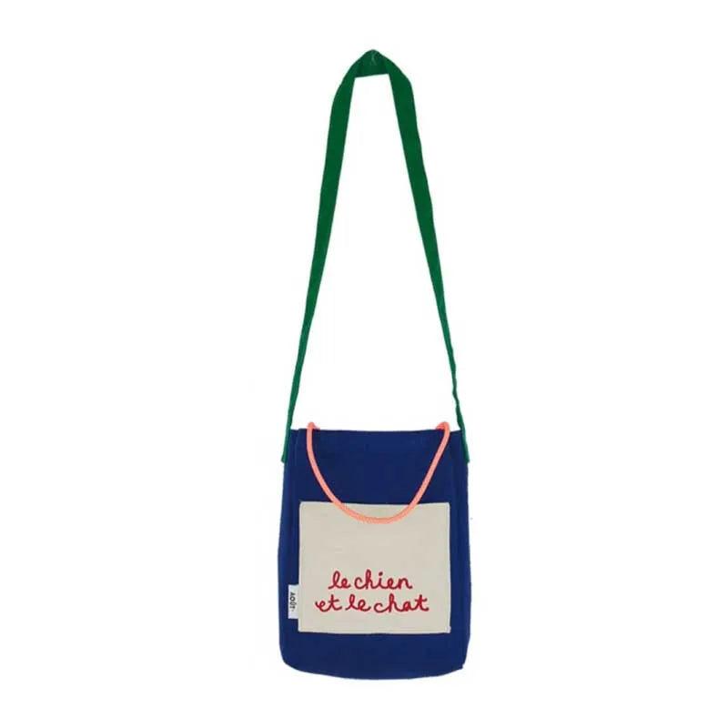 Letter Printed Canvas Messenger Bag for Kids