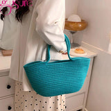 Summer Woven Shoulder Bag Children's Basket Straw Beach Bags