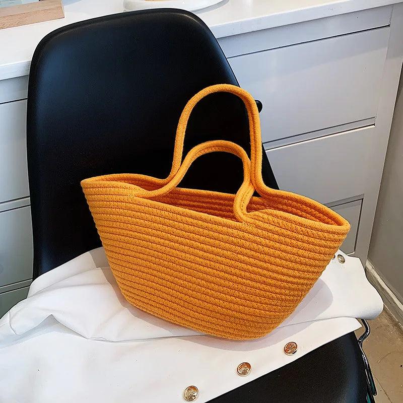 Summer Woven Shoulder Bag Children's Basket Straw Beach Bags