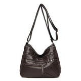 Soft Leather Shoulder Bag Purses Women Handbags Multi-pocket Crossbody Shoulder