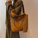 Corduroy Shoulder Bag Satchel Purse Tote for Women Girls