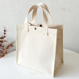 Canvas Women Handbag High Check Small Square Bag Tote Bag