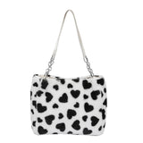 Winter Women Shoulder Bags Large Capacity Tote Handbags Plush Warm Bags