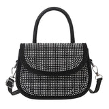 Diamonds Leather Shoulder Handbag for Women